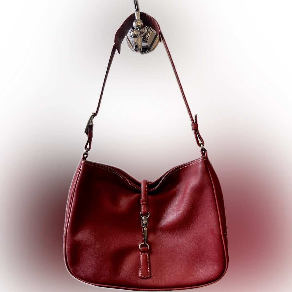 Vintage Red Leather Coach Handbag. Mint condition. 11” wide;8,5 tall; 2.5” deep